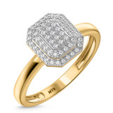 Photo of Ignaz 1/5 ct tw. Diamond Emerald Cluster Bridal Set 10K Yellow Gold [BT2274YE-C000]