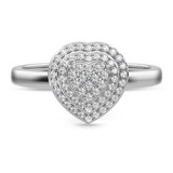 Photo of Ignaz 1/5 ct tw. Diamond Heart Cluster Engagement Ring 14K White Gold [BT2272WE-C000]