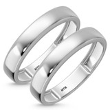 Photo of Ignaz 0 ct tw. No Gemstone Same Sex Mens Band Set 14K White Gold [WM2269W]