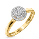 Photo of Ignaz 1/5 ct tw. Diamond Round Cluster Trio Set 14K Yellow Gold [BT2273YE-C000]