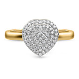 Photo of Ignaz 1/5 ct tw. Diamond Heart Cluster Bridal Set 14K Yellow Gold [BT2272YE-C000]