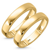 Photo of Ignaz Classic Same Sex Mens Band Set 14K Yellow Gold [WM2269Y]