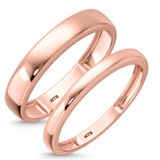 Photo of Ignaz 0 ct tw. No Gemstone Wedding Band Set 14K Rose Gold [WB2269R]
