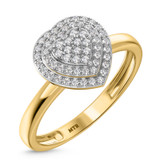 Photo of Ignaz 1/5 ct tw. Diamond Heart Cluster Trio Set 14K Yellow Gold [BT2272YE-C000]