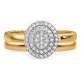 Photo of Ignaz 1/5 ct tw. Diamond Oval Cluster Bridal Set 14K Yellow Gold [BR2270Y-C000]