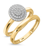 Photo of Ignaz 1/5 ct tw. Diamond Oval Cluster Bridal Set 14K Yellow Gold [BR2270Y-C000]