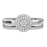 Photo of Ignaz 1/5 ct tw. Diamond Round Cluster Bridal Set 10K White Gold [BR2273W-C000]