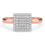 Photo of Ignaz 1/5 ct tw. Diamond Princess Cluster Engagement Ring 14K Rose Gold [BT2269RE-C000]