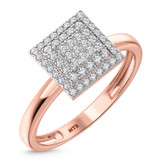 Photo of Ignaz 1/5 ct tw. Diamond Princess Cluster Engagement Ring 14K Rose Gold [BT2269RE-C000]