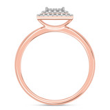 Photo of Ignaz 1/5 ct tw. Diamond Princess Cluster Engagement Ring 14K Rose Gold [BT2269RE-C000]