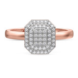 Photo of Ignaz 1/5 ct tw. Diamond Emerald Cluster Trio Set 14K Rose Gold [BT2274RE-C000]