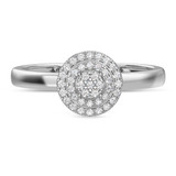 Photo of Ignaz 1/5 ct tw. Diamond Round Cluster Bridal Set 14K White Gold [BT2273WE-C000]