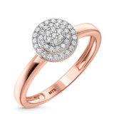 Photo of Ignaz 1/5 ct tw. Diamond Round Cluster Engagement Ring 10K Rose Gold [BT2273RE-C000]