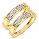 Photo of Omella 1/6 ct tw. Diamond Same Sex Ladies Band Set 10K Yellow Gold [WL2256Y]