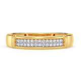 Photo of Omella 1/6 ct tw. Diamond Same Sex Ladies Band Set 14K Yellow Gold [BT2256YL]