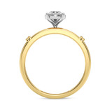 Photo of Omella 1/10 ct tw. Diamond Pear Cluster Engagement Ring 14K Yellow Gold [BT2258YE-C000]
