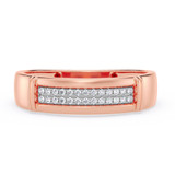 Photo of Omella 1/5 ct tw. Diamond Same Sex Mens Band Set 14K Rose Gold [BT2256RM]