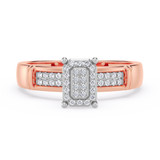Photo of Omella 1/4 ct tw. Diamond Emerald Cluster Trio Set 14K Rose Gold [BT2257RE-C000]