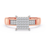 Photo of Omella 1/4 ct tw. Diamond Princess Cluster Trio Set 14K Rose Gold [BT2260RE-C000]