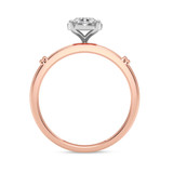 Photo of Omella 1/10 ct tw. Diamond Oval Cluster Engagement Ring 14K Rose Gold [BT2259RE-C000]