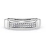 Photo of Omella 1/5 ct tw. Diamond Wedding Band Set 14K White Gold [BT2256WM]