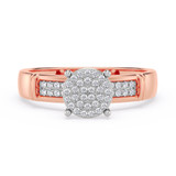 Photo of Omella 1/10 ct tw. Diamond Round Cluster Engagement Ring 14K Rose Gold [BT2256RE-C000]