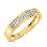 Photo of Omella 1/5 ct tw. Diamond Oval Cluster Bridal Set 14K Yellow Gold [BT2256YL]