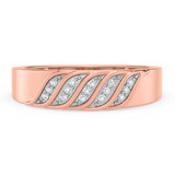 Photo of Isidor 1/8 ct tw. Diamond Same Sex Mens Band Set 14K Rose Gold [BT2263RM]
