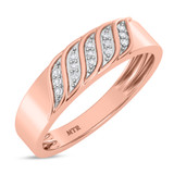 Photo of Isidor 1/8 ct tw. Diamond Same Sex Mens Band Set 14K Rose Gold [BT2263RM]