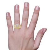 Photo of Ortwin 3/8 ct tw. Diamond Cushion Cluster Bridal Set 10K Yellow Gold [BR2264Y-C000] [HT]