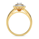 Photo of Ortwin 3/8 ct tw. Diamond Cushion Cluster Bridal Set 10K Yellow Gold [BT2264YE-C000]