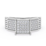 Photo of Berthold 5/8 ct tw. Diamond Princess Cluster Bridal Set 14K White Gold [BT2261WE-C000]