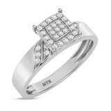 Photo of Isidor 1/4 ct tw. Diamond Cushion Cluster Trio Set 14K White Gold [BT2263WE-C000]
