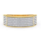 Photo of Berthold 1 ct tw. Diamond Princess Cluster Trio Set 14K Yellow Gold [BT2261YM]