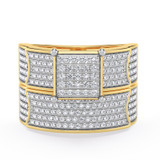 Photo of Berthold 5/8 ct tw. Diamond Princess Cluster Bridal Set 14K Yellow Gold [BR2261Y-C000]