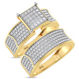 Photo of Berthold 5/8 ct tw. Diamond Princess Cluster Bridal Set 14K Yellow Gold [BR2261Y-C000]