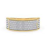 Photo of Berthold 5/8 ct tw. Diamond Princess Cluster Bridal Set 14K Yellow Gold [BT2261YL]