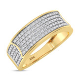 Photo of Berthold 5/8 ct tw. Diamond Princess Cluster Bridal Set 14K Yellow Gold [BT2261YL]