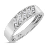 Photo of Isidor 1/15 ct tw. Diamond Mens Band 14K White Gold [BT2263WM]