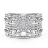 Photo of Hartwin 5/8 ct tw. Diamond Round Cluster Bridal Set 10K White Gold [BR2262W-C000]