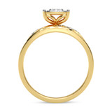 Photo of Isidor 1/7 ct tw. Diamond Cushion Cluster Engagement Ring 10K Yellow Gold [BT2263YE-C000]