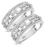 Photo of Hartwin 1/2 ct tw. Diamond Same Sex Ladies Band Set 10K White Gold [WL2262W]