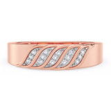 Photo of Isidor 1/8 ct tw. Diamond Wedding Band Set 10K Rose Gold [BT2263RM]