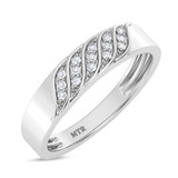 Photo of Isidor 1/8 ct tw. Diamond Wedding Band Set 10K White Gold [BT2263WL]