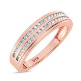 Photo of Ortwin 1/2 ct tw. Diamond Cushion Cluster Trio Set 10K Rose Gold [BT2264RL]