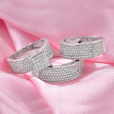 Photo of Berthold 1 ct tw. Diamond Princess Cluster Trio Set 14K White Gold [BT2261W-C000]