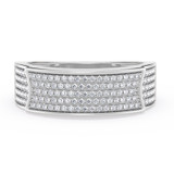 Photo of Berthold 1 ct tw. Diamond Princess Cluster Trio Set 14K White Gold [BT2261WM]