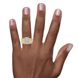 Photo of Ortwin 1/2 ct tw. Diamond Cushion Cluster Trio Set 14K Yellow Gold [BR2264Y-C000] [HT-3]