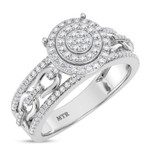 Photo of Hartwin 3/8 ct tw. Diamond Round Cluster Engagement Ring 10K White Gold [BT2262WE-C000]