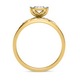 Photo of Isidor 1/5 ct tw. Diamond Cushion Cluster Bridal Set 14K Yellow Gold [BT2263YE-C000]